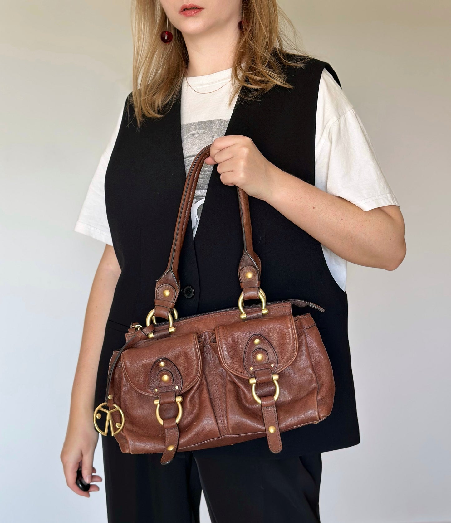 Incredible vintage leather bag by Coccinelle