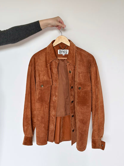 Unique vintage 100% leather overshirt