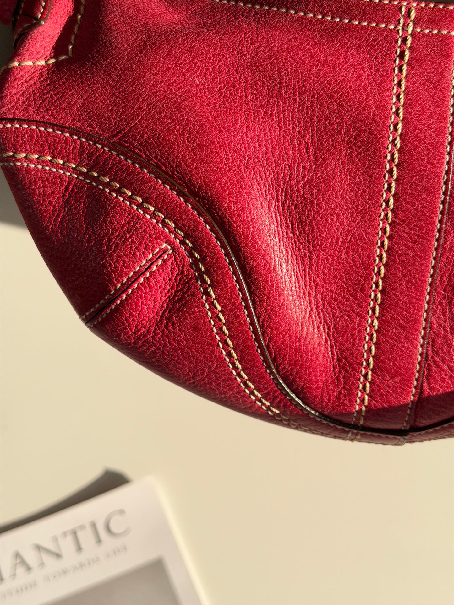 Iconic vintage Coach Soho bag in vibrant fuchsia leather