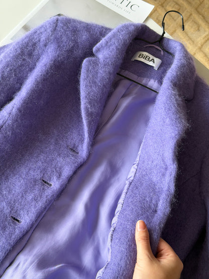 Statement mohair blend lilac jacket