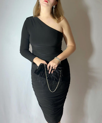 Amazing one shoulder black dress