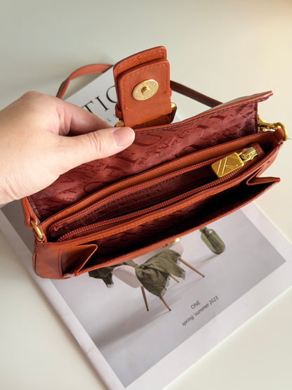 Authentic vintage Furla baguette bag