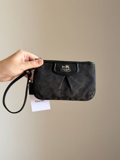 Vintage Coach black wristlet