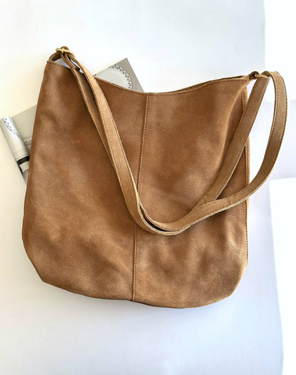 Lovely suede hobo bag La Redoute