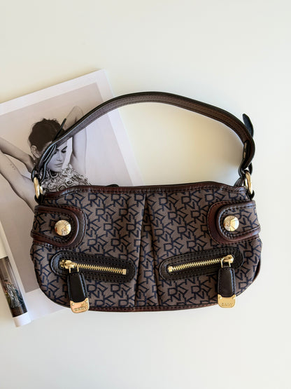 Vintage DKNY bag in signature brown monogram