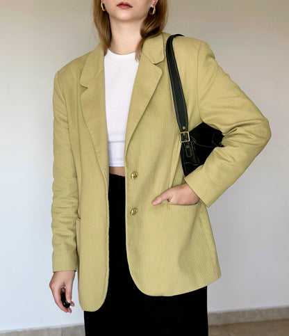 Vintage lime oversized blazer