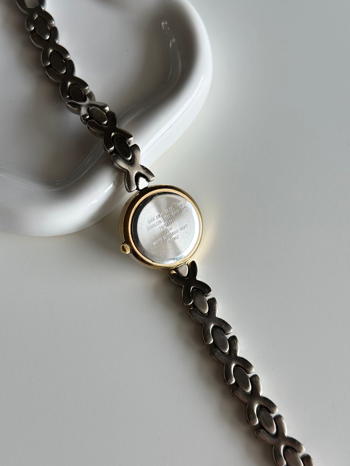 Vintage Anne Klein II watch with a stylish two-tone design