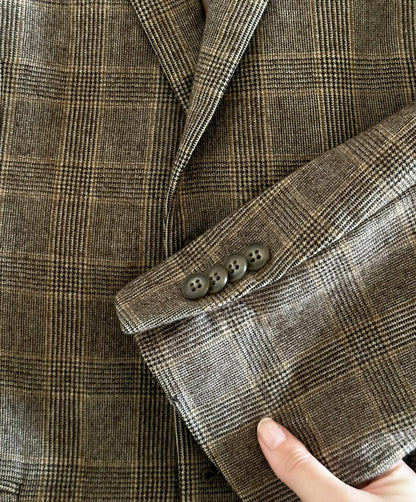 Vintage oversized plaid blazer