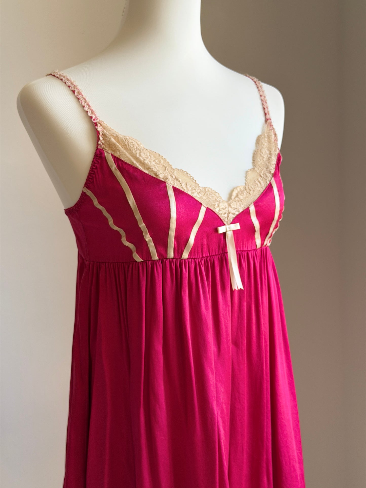 Vintage silk slip mini dress