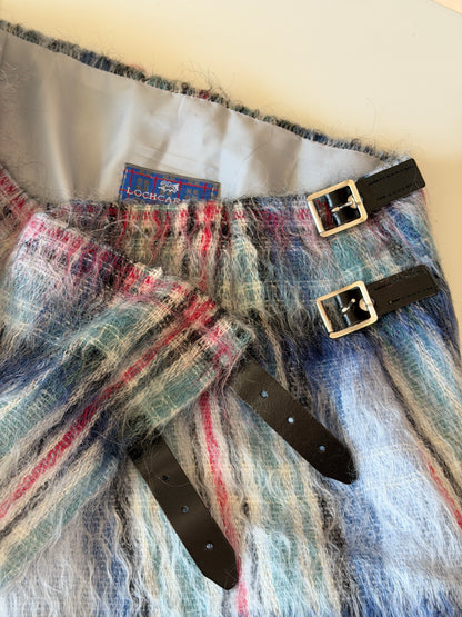 Stylish vintage mini wrap mohair skirt