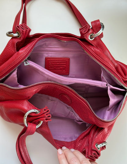 Real leather red bag Wanlima