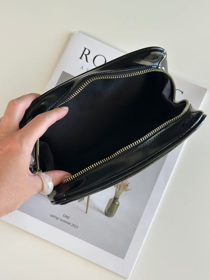 Glossy black vintage bag from DKNY