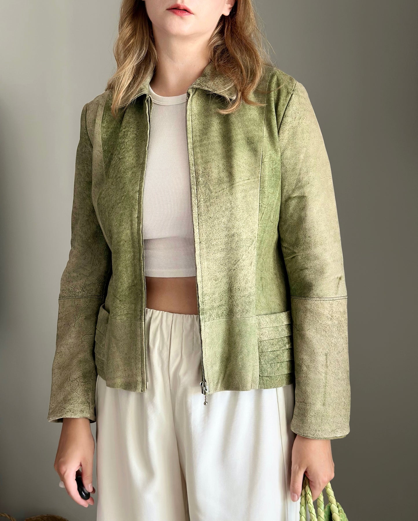 Amazing vintage distressed leather jacket