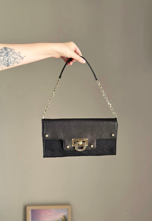 Sophisticated vintage DKNY clutch/shoulder bag