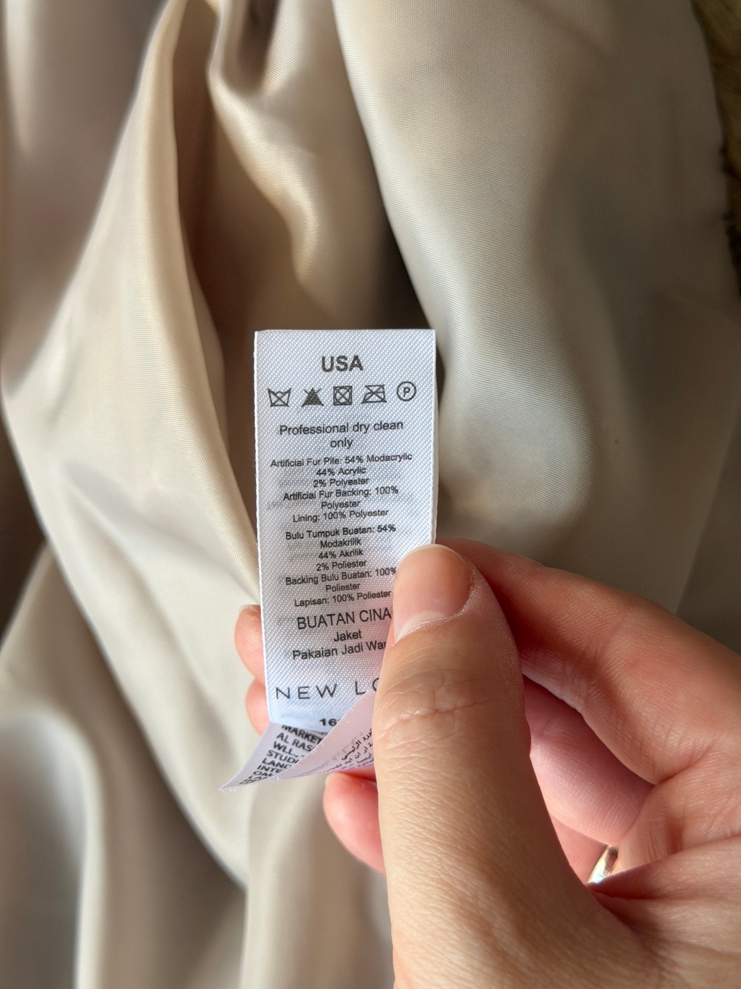 Stylish faux fur jacket