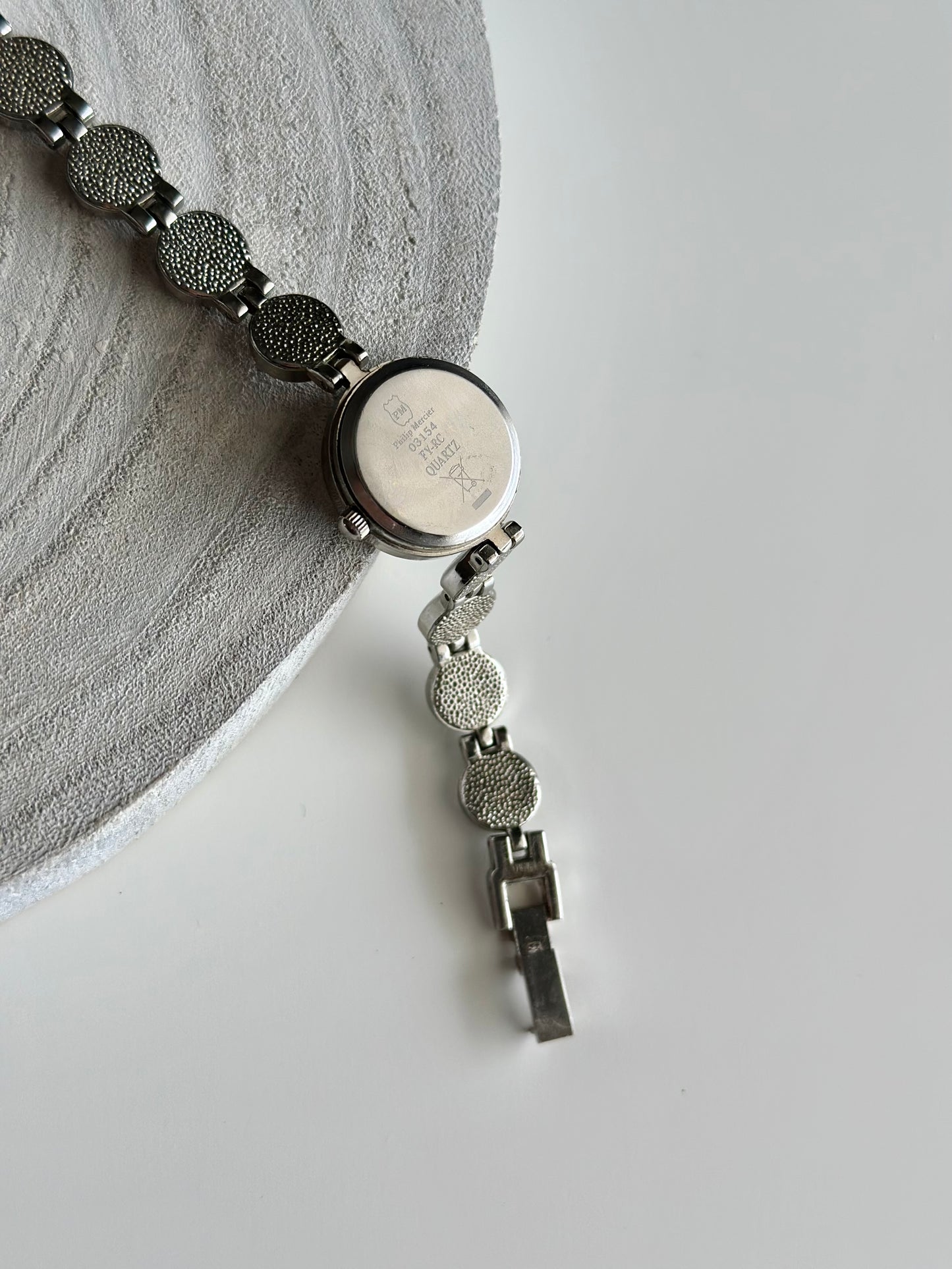 Vintage Philip Mercier silver quartz watch