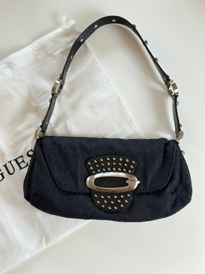 Vintage black Guess monogram bag