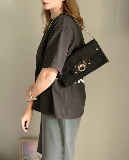 Sophisticated vintage DKNY clutch/shoulder bag