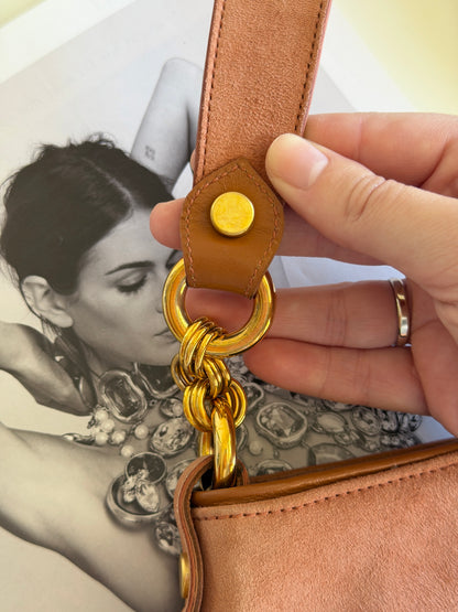 Vintage suede caramel bag