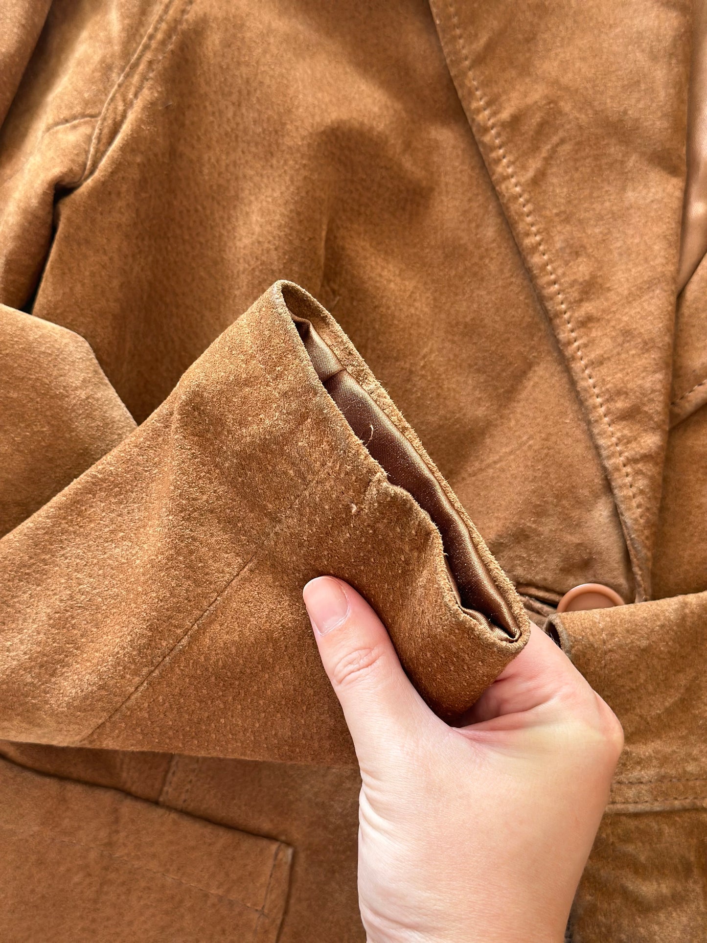 Vintage 100% suede red jacket