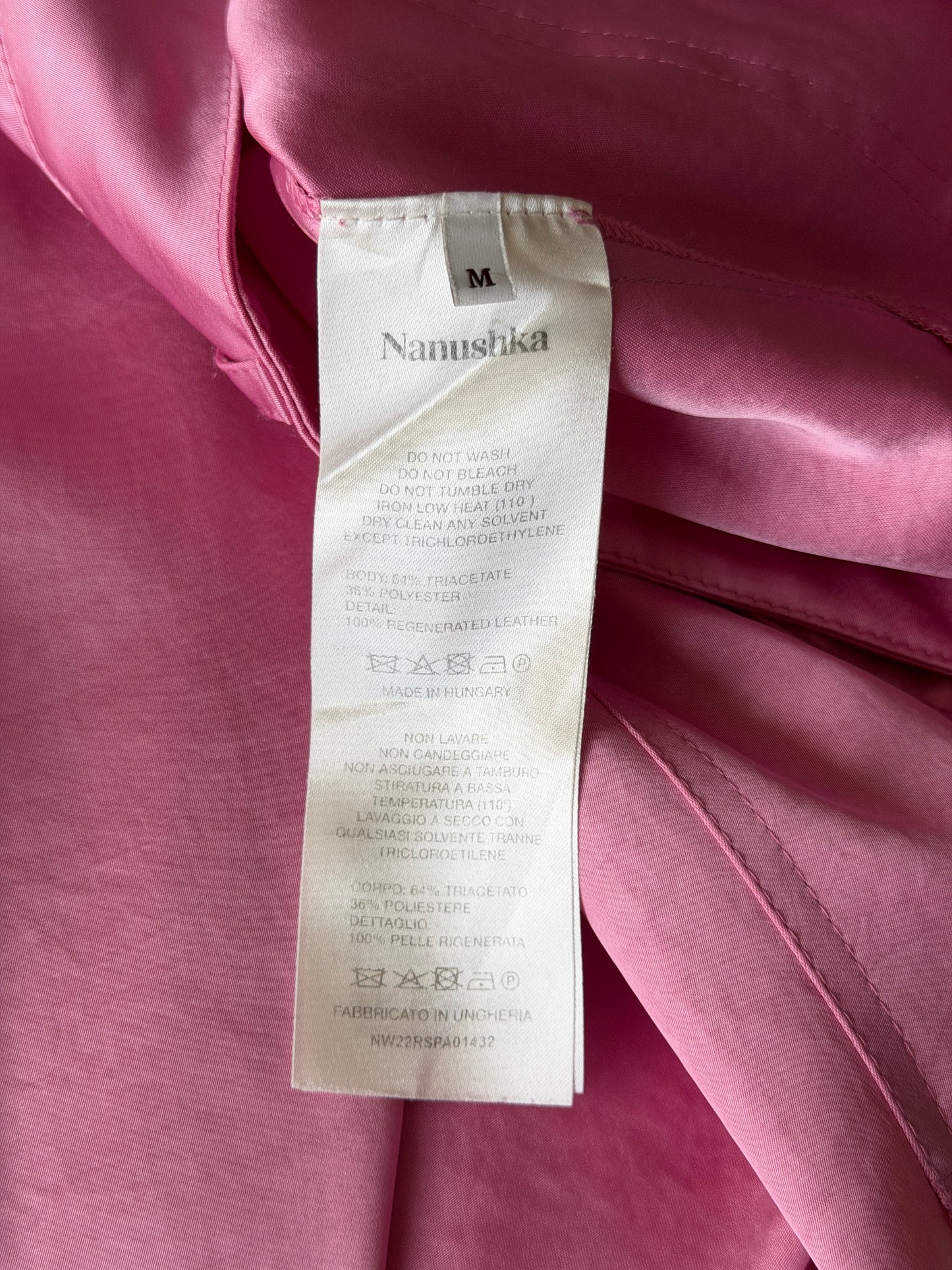Pink satin trousers Nanushka