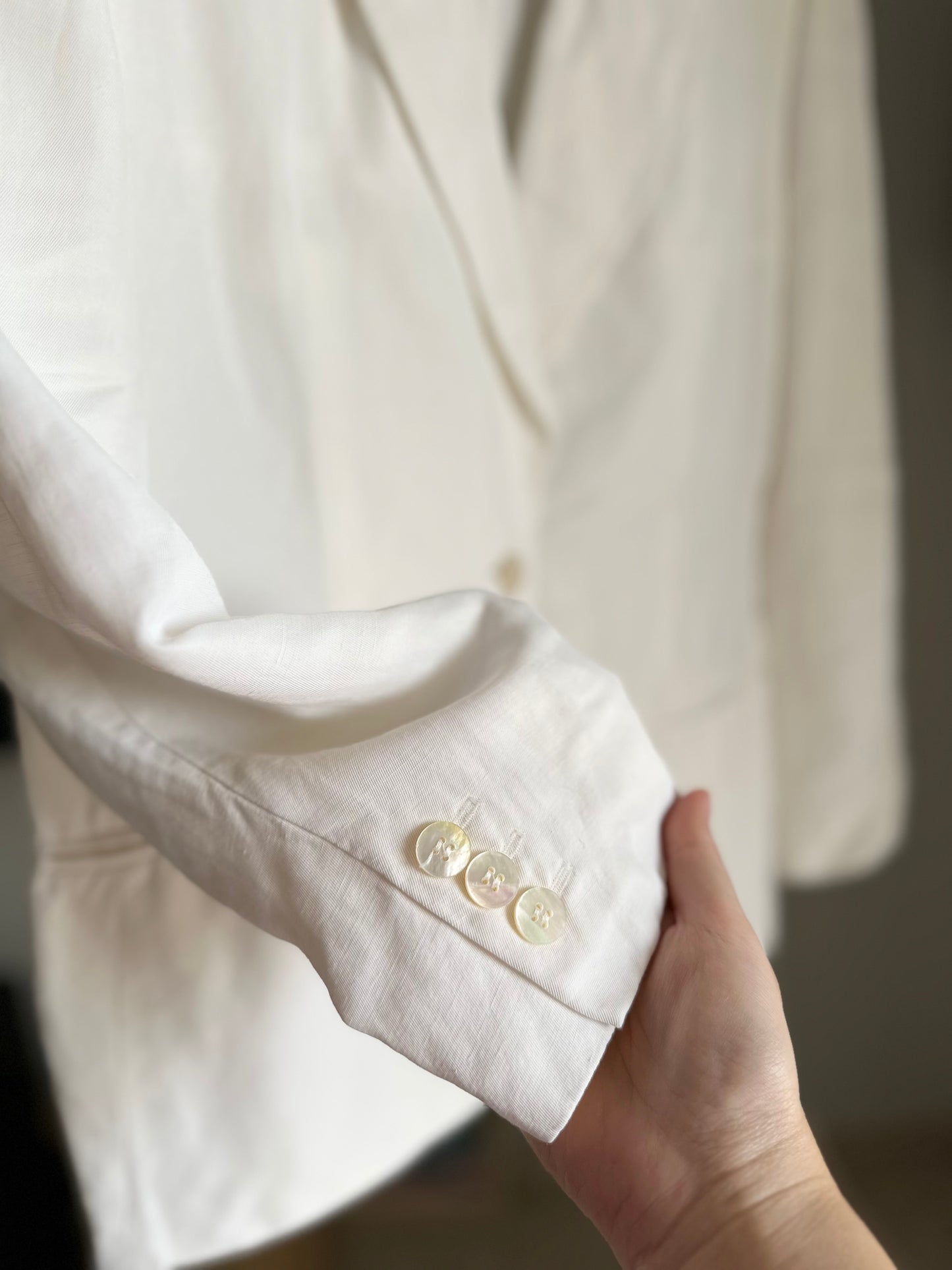Vintage linen blend blazer Max Mara
