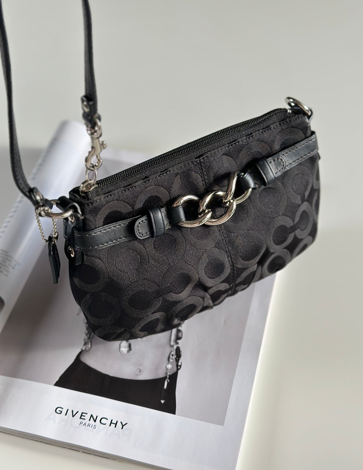 Timeless vintage authentic Coach wristlet bag