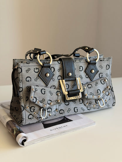 Vintage Guess bag in grey monogram Y2K