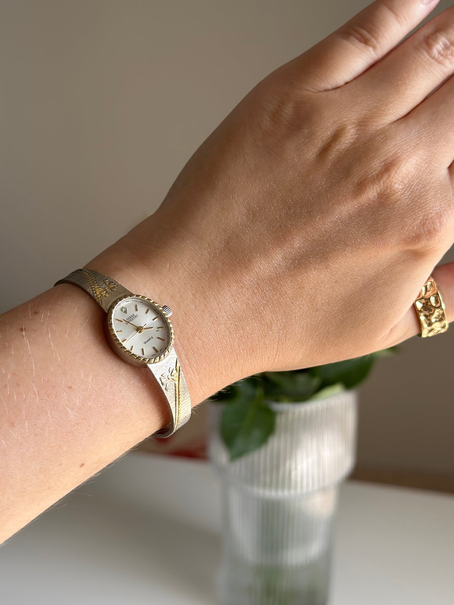 Charming vintage Sarah Coventry watch with a delicate design