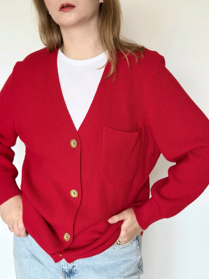 Amazing vintage wool ribbed cardigan