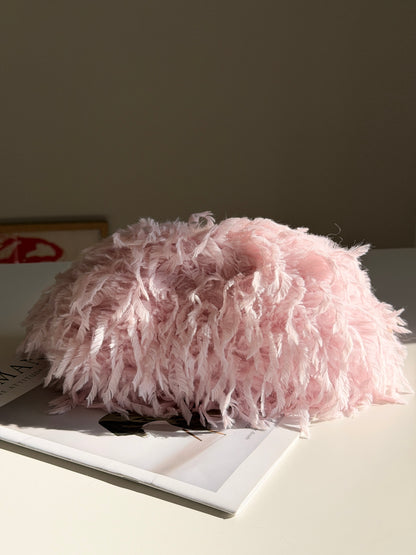 Playful pink clutch bag