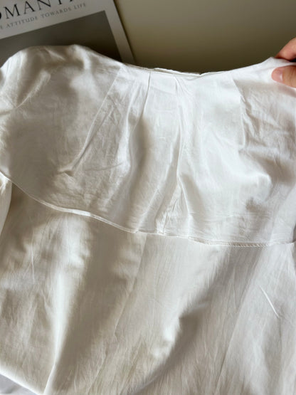 Cotton/silk white blouse by COS