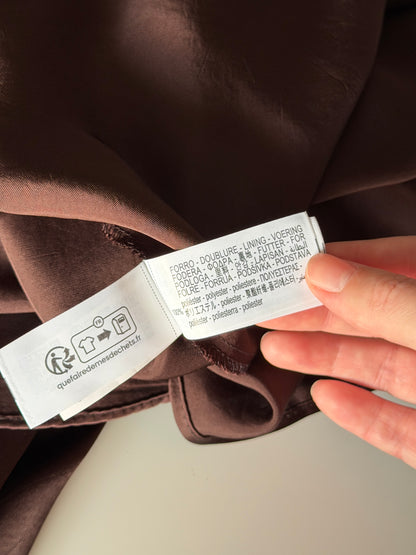 Elegant chocolate brown maxi dress Zara