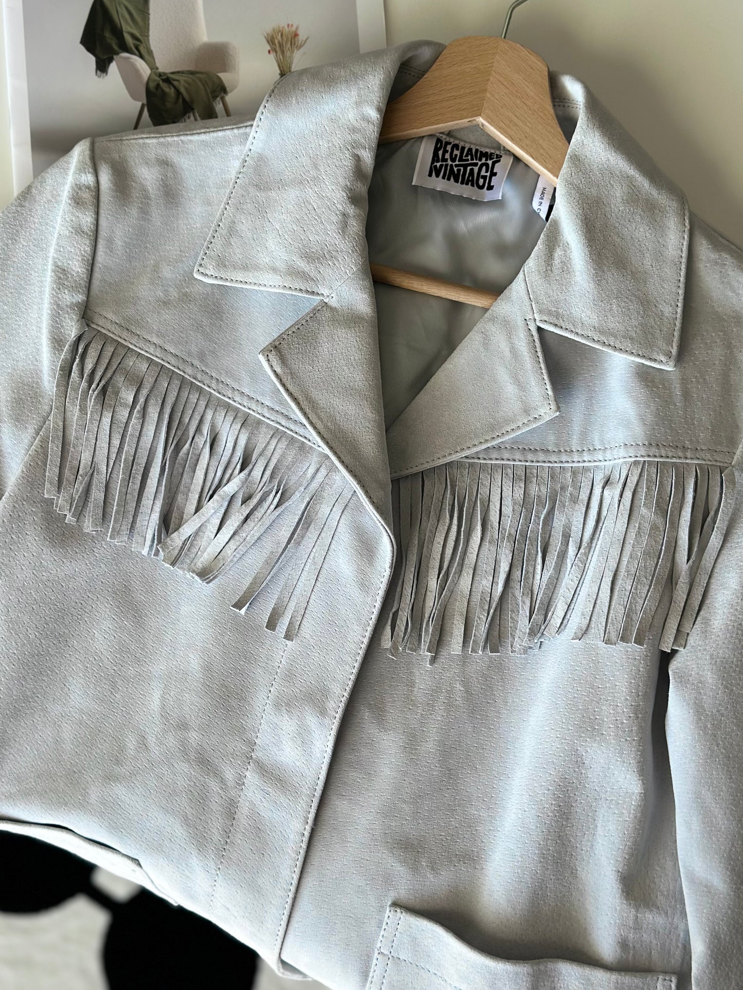 Limited Edition suede jacket with fringing by Reclaimed Vintage