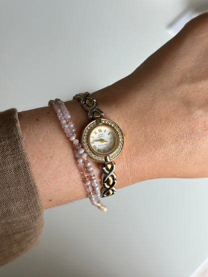 Vintage Anne Klein II watch with a stylish two-tone design