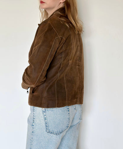 Vintage 100% leather distressed jacket