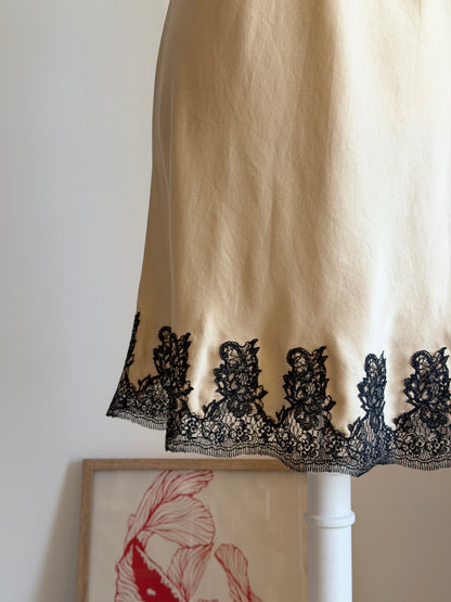 Elegant vintage slip silk dress