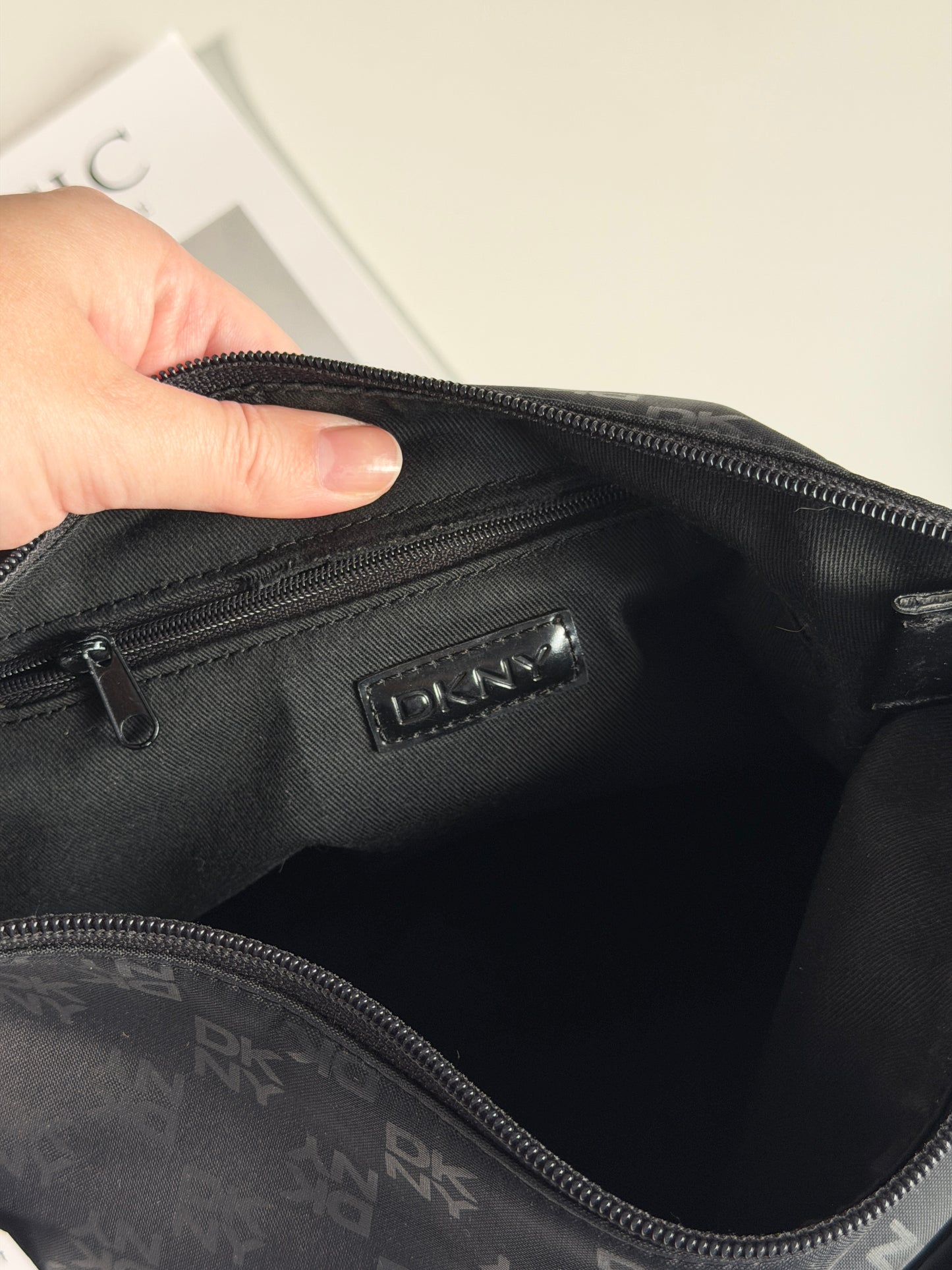 Classic vintage DKNY black shoulder bag