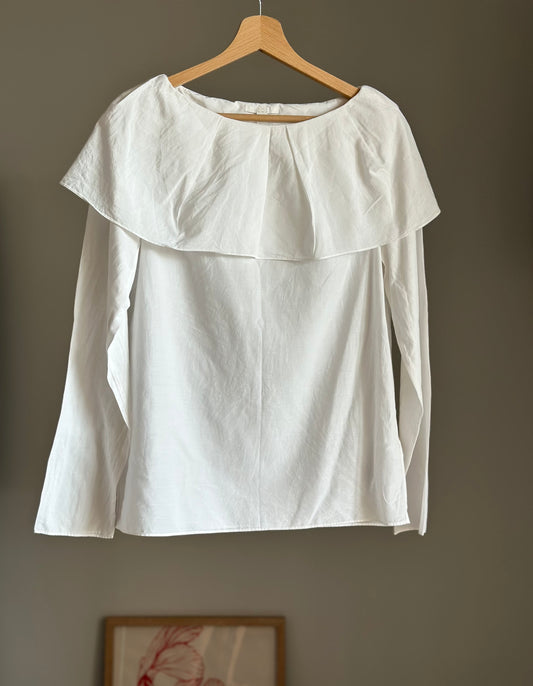 Cotton/silk white blouse by COS
