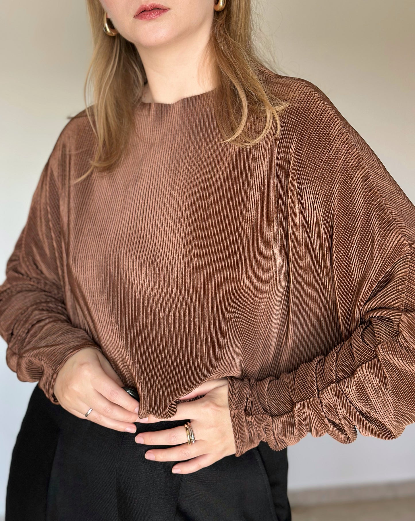 Elegant pleated blouse