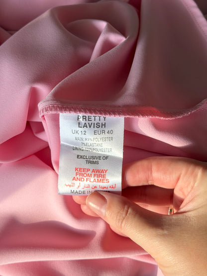 Romantic pink midi/maxi dress by Pretty Lavish