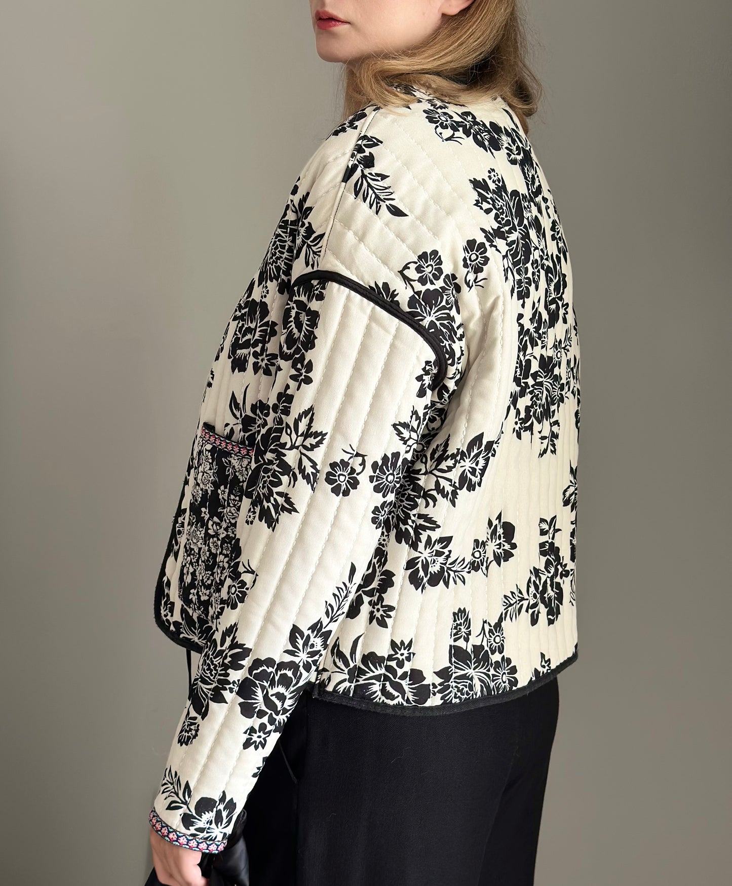 Standout quilted two-sided jacket