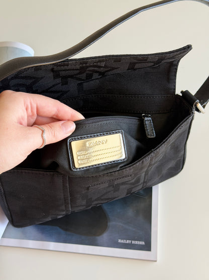 Vintage DKNY black monogram bag