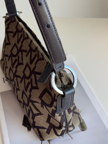 Lovely vintage DKNY shoulder bag with monogram print
