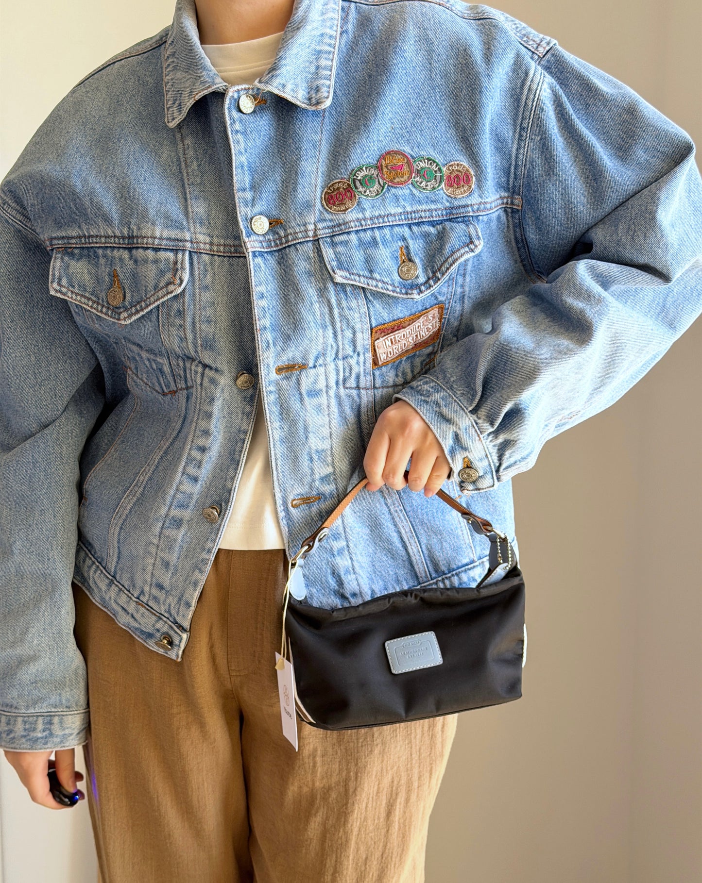 Vintage Coach nylon mini bag