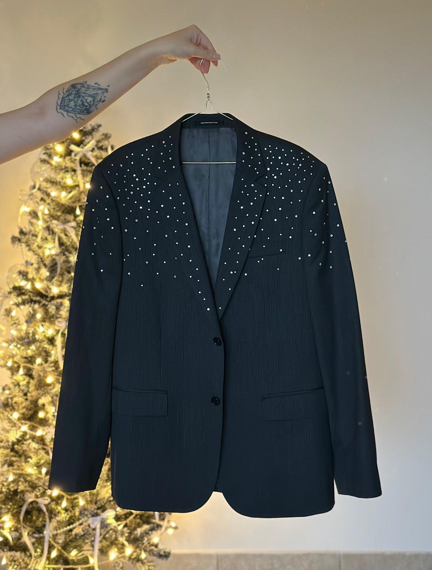 Vintage blazer with rhinestones ✨