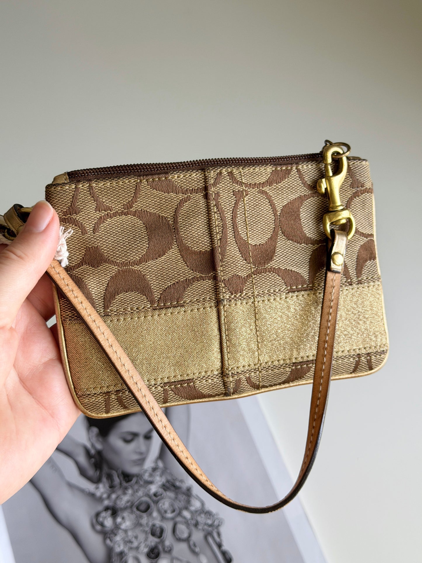 Vintage Coach mini wristlet