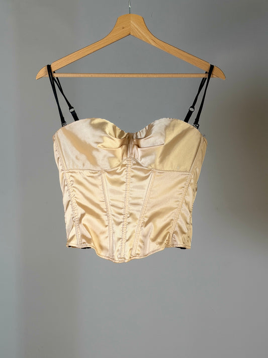 Chic champagne corset top