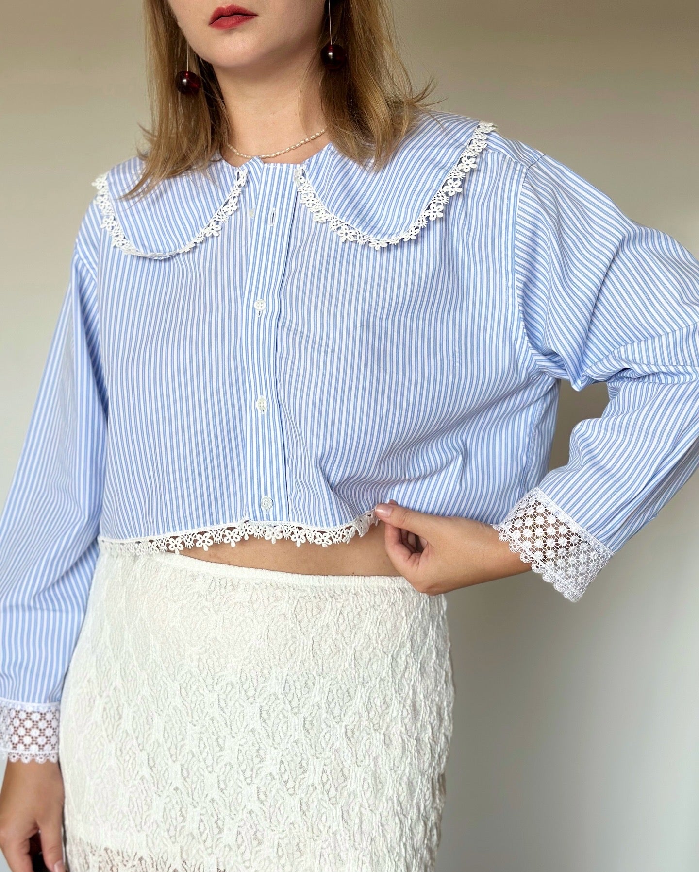 Upcycled vintage cotton shirt