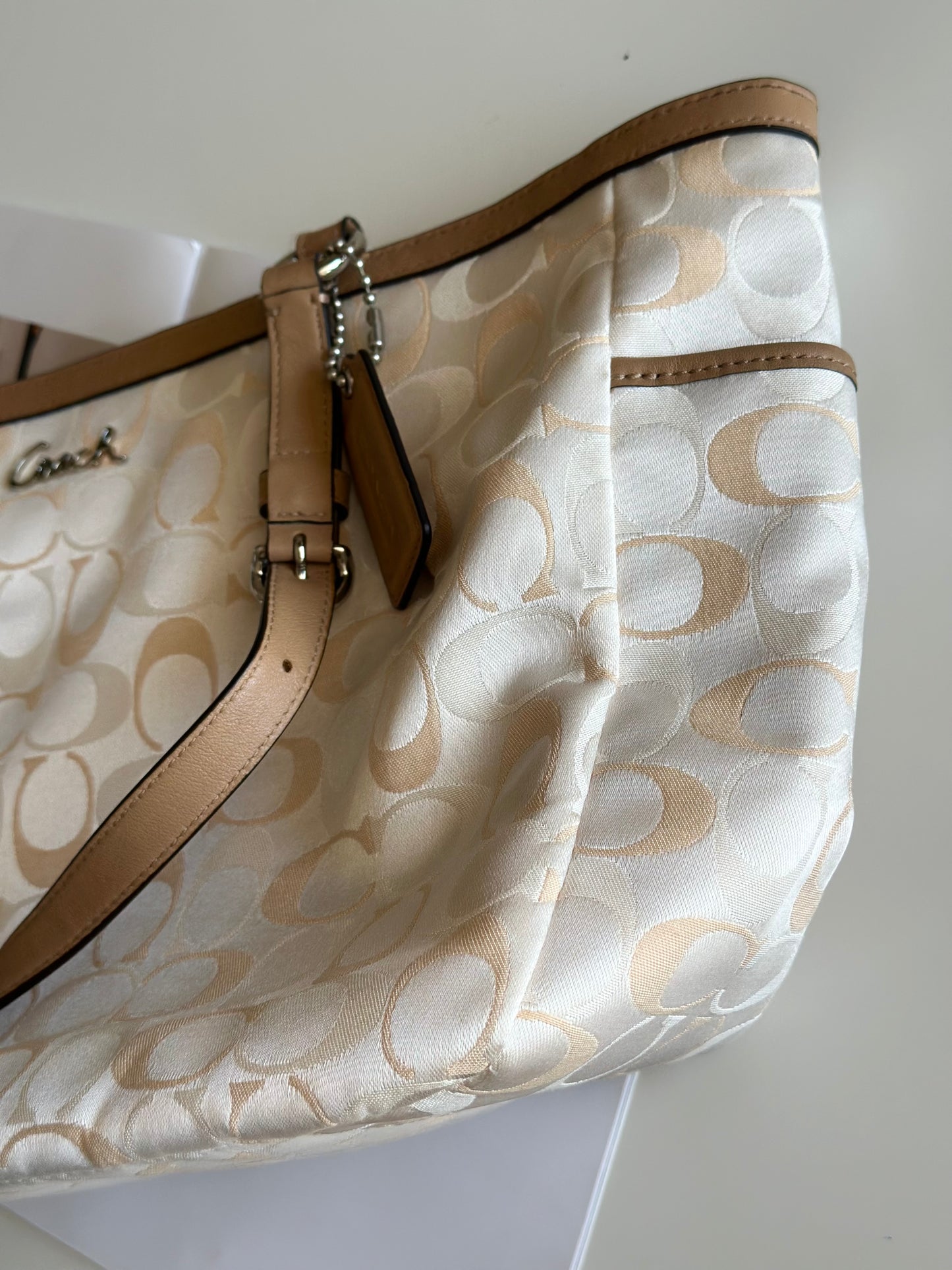 Coach tote bag with iconic “C” monogram